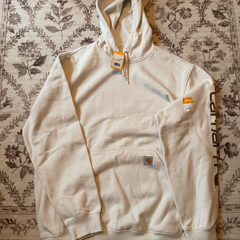 Carhartt Men's Off-White Hoodie Sweater